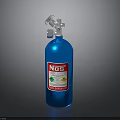 Car Equipped With Blue NoE Gas Cylinder For Vehicle Safety Use