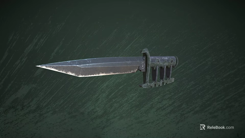 Tactical Weapon Dagger With Sharp Metal Blade And Sturdy Non Slip Handle Grip 3d model