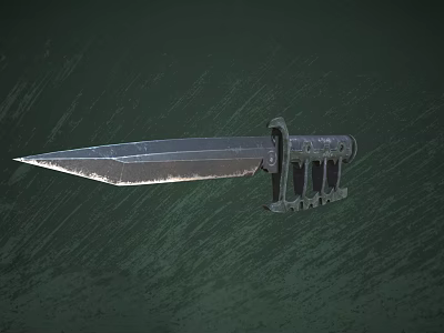 Tactical Weapon Dagger With Sharp Metal Blade And Sturdy Non Slip Handle Grip 3d model