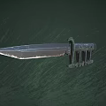 Tactical Weapon Dagger With Sharp Metal Blade And Sturdy Non Slip Handle Grip 3d model
