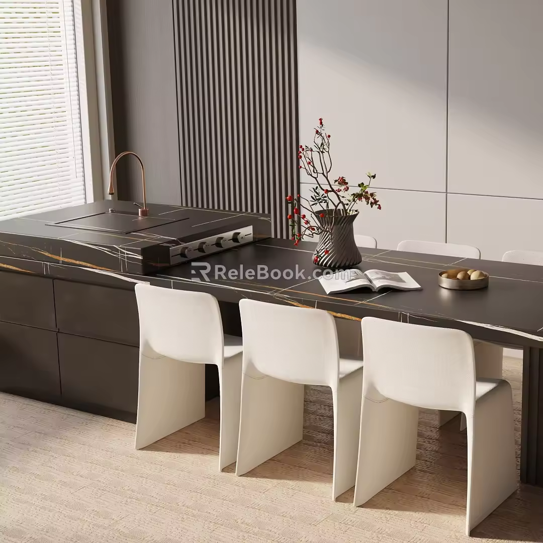 Modern table combination 3d model