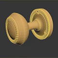 Golden Decorative Metal Door Handle With Sleek Textured Design For Home Living Supplies
