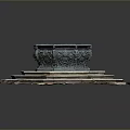 Octagonal Copper Fountain Basin With Multi Tiered Stone Pedestal And Carved Details