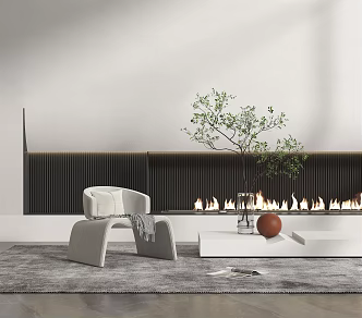 Modern Single Sofa Casual Sofa 3d model