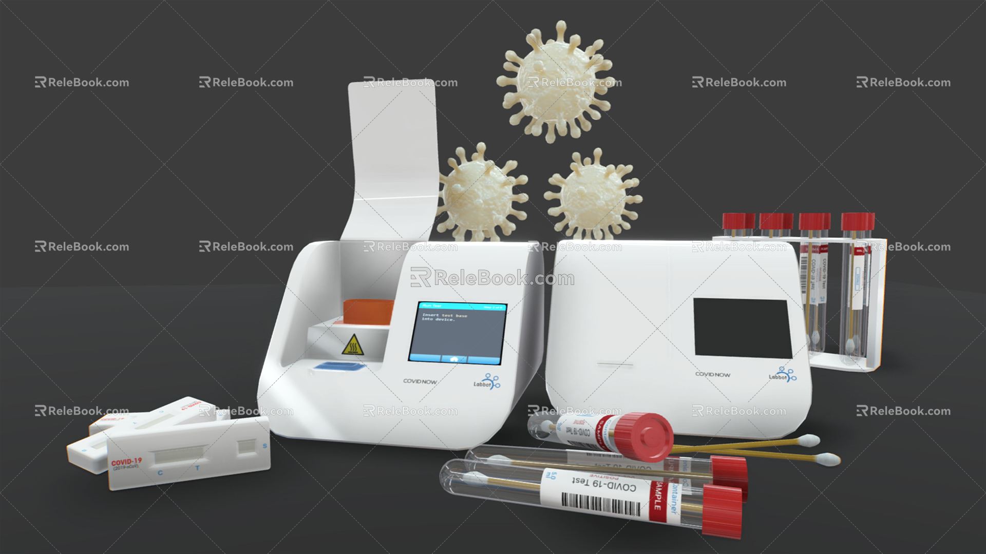 Modern medical devices Nucleic acid testing COVID-19 detection 3d model