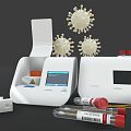 Modern medical devices Nucleic acid testing COVID-19 detection 3d model