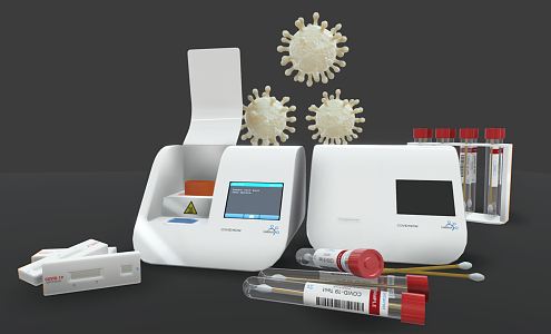 Modern medical devices Nucleic acid testing COVID-19 detection 3d model