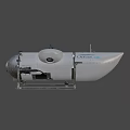 Silver Metal Water Vehicle With Streamlined Body For Underwater Exploration Use