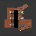 Ancient Architecture Interior With Wooden Structure Damaged Floor And Archway