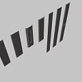 Modern Black And White Long Strips Arranged As Decorative Design Elements