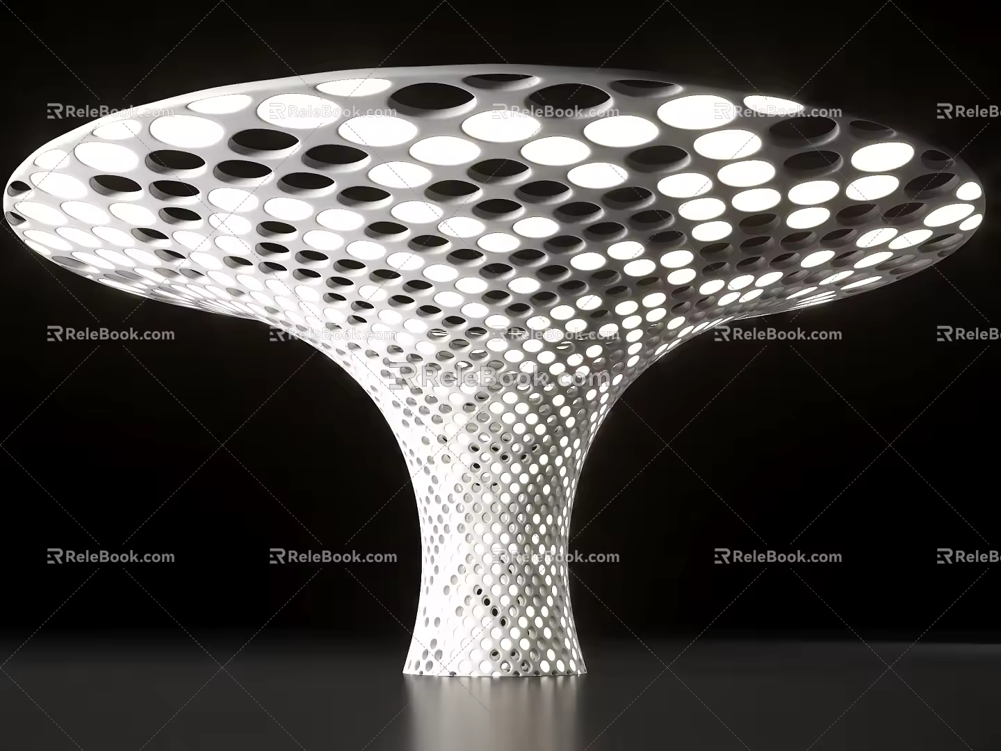 Alien Landscape Pillar Landscape Rest Pavilion Alien Pillar Gradient Perforated Pillar Creative Pillar 3d model