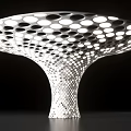 Alien Landscape Pillar Landscape Rest Pavilion Alien Pillar Gradient Perforated Pillar Creative Pillar 3d model