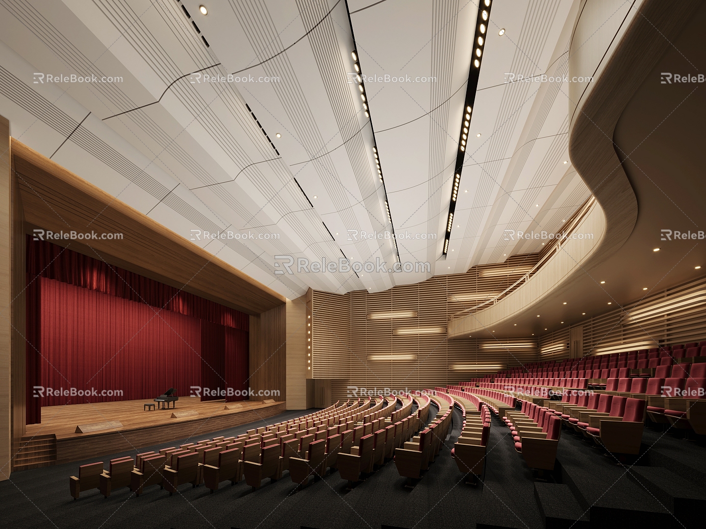 Lecture Hall Performing Arts Hall Opera House Multi-function Hall Lecture Hall Stage Conference Hall Ladder Meeting Room 3d model