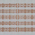 Wooden Fences Various Decorative Designs Intricate Patterns Lattice And Railings For Home Garden Decoration