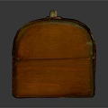 Vintage Wooden Chest With Carved Patterns Gold Accents And Metal Clasps