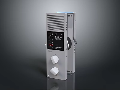 Modern Compact Silver Household Kitchen Appliance With Digital Display And Control Knobs 3d model