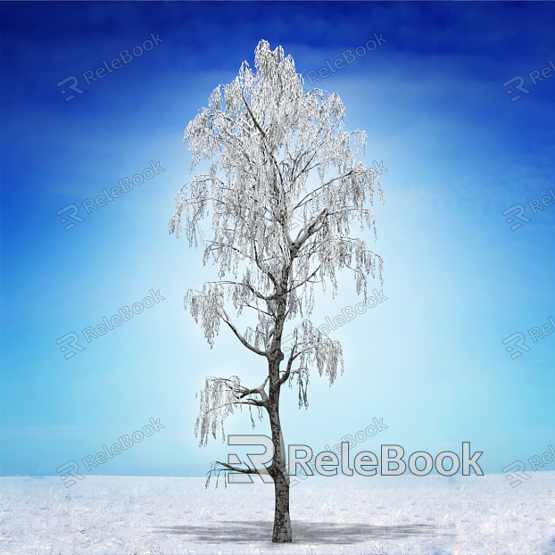 Snow Trees Modern Tree model