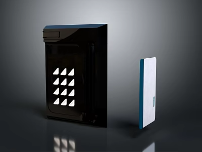 Sleek Modern Computer Case With Black White Design And Ventilation Holes Structure 3d model