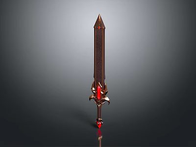 Wide Sword Officer Sword Long Sword Sheath Sword Samurai Sword Samurai Sword Accessories Soldier Sword 3d model