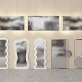 Modern mirror Full-length mirror Decorative mirror Irregular mirror 3d model