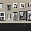 Stylish Multiple Photo Frames Wall Display With Artworks Photos Typography And Animal Prints