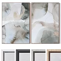 Abstract Animal Paintings With Neutral Gold Tones And Frame Options