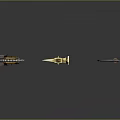 Fantasy Weapons Collection Featuring Hammer Sword And Sickle With Ornate Designs