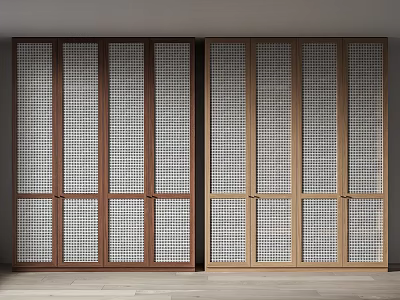 Rattan Wardrobe Middle Wardrobe 3d model