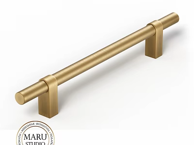 Modern Double Sofa With Gold Metal Handle For Living Room Furniture 3d model
