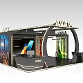 AVAVA Exhibition Booth Design With Modern Structure And Smartphone Display Screen