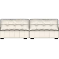 modern double sofa cream sofa 3d model