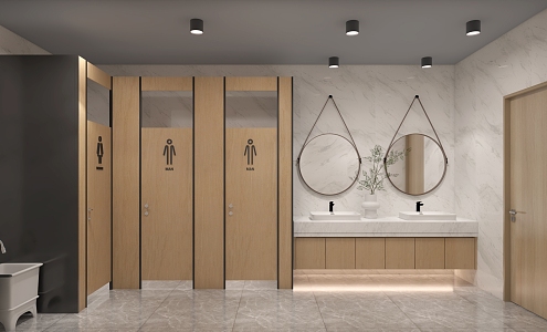 modern public toilet 3d model