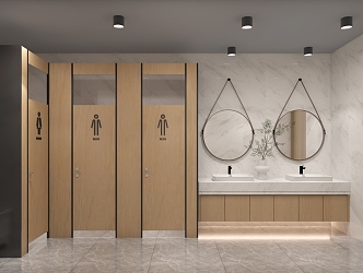 modern public toilet 3d model