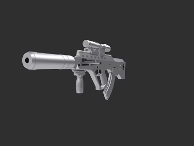 Modern 3D Weapon Model With Scope Barrel Grip And Detailed Design 3d model
