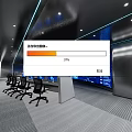 Modern Monitoring Room Intelligent Command Room Control Room 3d model