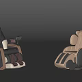 Modern Dual Tone Massage Chairs With Ergonomic Design And Leg Massage Function