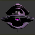 Futuristic Pink Purple Streamlined Boat With Sci Fi Design And Glass Details