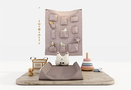 Modern Cushion Children's Bedding Ornaments 3d model