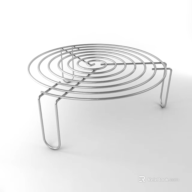 Sturdy Metal Circular Spiral Kitchen Trivet Stand For Hot Cookware 3d model 