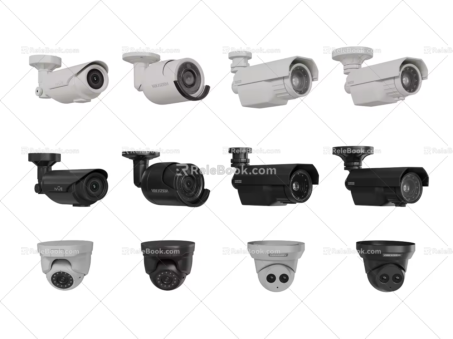 Modern security surveillance camera spherical camera monitor 3d model