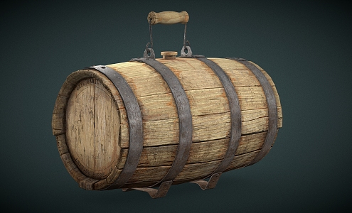 Wine Barrel Oak Barrel Wine Barrel 3d model