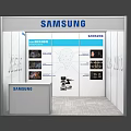 Samsung Exhibition Booth Design With Display Screens And Product