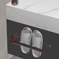 Modern Metal Hook Rack For Bathroom Wall Hanging White Slippers