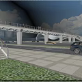 Bridge Overpass Bridge Suspension Bridge Cable-stayed Bridge Overpass 3d model