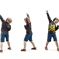 Modern Boy Character Rock Boy 3d model