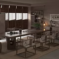 Modern Chinese Style Solid Wood Tea Table And Chairs Set For Elegant Home Tea Room