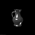 Modern Technology Exhibition Hall Featuring Shiny Silver Metallic Vase With Handle 3d model