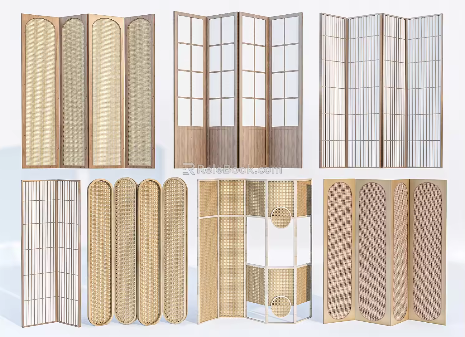 Silent screen partition hollow partition 3d model