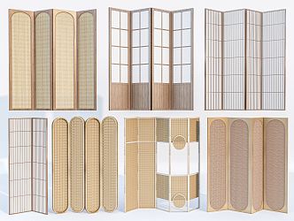 Silent screen partition hollow partition 3d model