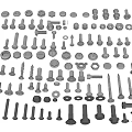 Various Types of Hardware Tools Including Screws Bolts Nuts Washers and Fasteners
